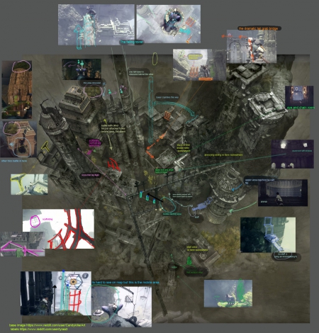 The Last Guardian: The Last Guardian - komplette Karte der Spielwelt.